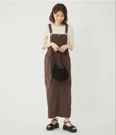 ＜LAND&WATER＞MFG コットン ナイロン ジャンパースカート