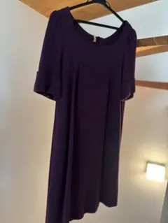 MELROSE 紫 ボタン付き 半袖ワンピース