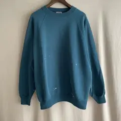 B03478 90年代　USA製　ヘインズ　ラグランスリーブ スウェット　ペンキ