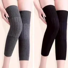 膝ウォーマー サポーター 冷え防止 温活 2点セット 裏起毛 長め