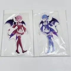 リゼロ レム ラム ビッグアクリルキーホルダー スタンド 天使小悪魔