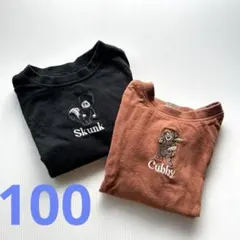 値下げ‼️ しまむら　半袖　子ども服　100センチ　２枚セット　ディズニーのサムネイル