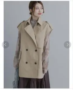 新品 Te chichi テチチ ミドル丈 トレンチ コート ベスト ジレのサムネイル