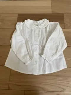 ブラウス 丸襟 白 120