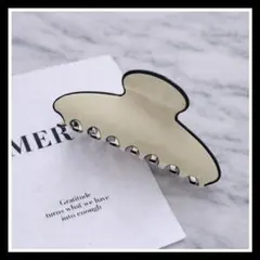 ホワイト バンスクリップ ヘアクリップ アレンジ 髪留め シンプル トレンド