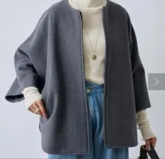 美品♡ビアズリー　カシミヤ100% ポンチョコート　フリーサイズ 美品♡ビアズリー カシミヤ100% ポンチョコート フリーサイズ