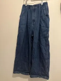 ブルー　デニムパンツ　URCH RNA ゆったりのサムネイル