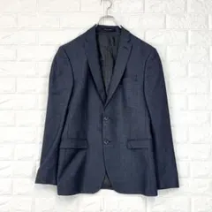 ザラマン/EUR48/紺ミックス/テーラードジャケット/2つボタン/秋冬/メンズ