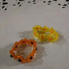 フラワーリング 黄色とオレンジ