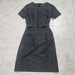 【美品】バーバリーロンドン ワンピース ドット シャドーチェック M