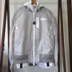 【NIKE×SACAI】layered bomber jacket fog M