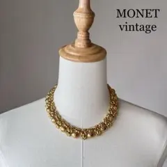 レア希少 Monetコインモチーフ ビブネックレス ゴールドカラー 