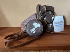 新品★PEANUTS★スヌーピー★ショルダーバッグ★3連★スマホショルダー