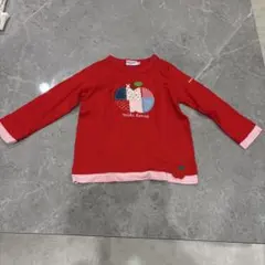ミキハウス 赤 長袖 Tシャツ 90cm