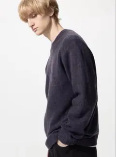 新品♡未使用♡UNIQLO♡ スフレヤーンクルーネックセーター