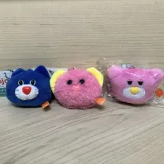 mojojojo　ビーズチェーン付きフェイスマスコット　フェイスポーチ　クマ　猫