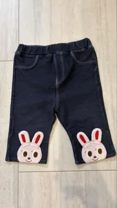 ミキハウス ウサギワッペン ズボン 80