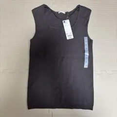 GU リブスクエアネックニットタンクトップ