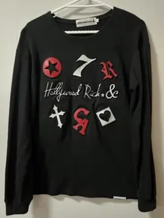 Hollywood Rich ブラック ロングスリーブ Tシャツ L