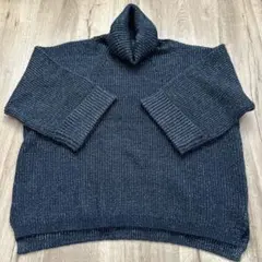 EMM A JAMES タートルネックニット Lサイズ ダークグレー