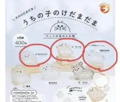 ガチャ　犬のけだまだま うちの子けだまだま　3種類