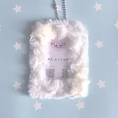 ふわふわ 白 星 ホワイト トレカケース レースデコ