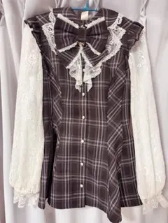 ♡Secret Honey レース袖チェックセットアップ ♡
