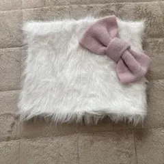 USJ ハローキティ 帽子 ファー ニット帽 リボン付き