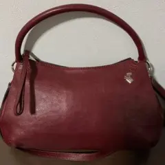 ☆開店セール☆ 使用２日 美品 ペレボルサ レザー ジゼルパール ロゴバッグ②