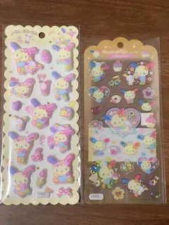 サンリオ　ウサハナ　マシュマロシール　ドロップジェリーシール