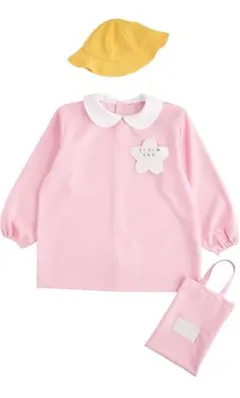 ハロウィン　コスプレ　幼稚園児(上着、帽子、手提げ袋の3点セット)