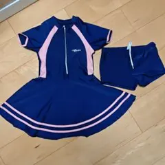 水着 ワンピース 120cm 130cm セパレート 女の子 前チャック