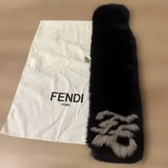 未使用級 ロエベ ティペット マフラー ミンク ナッパレザー ダーク