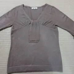 NATURAL BEAUTY BASIC ブラウンニット M