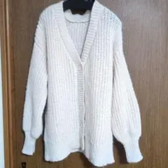 INGNI 新品アイボリー ニット カーディガン 長袖