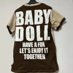 難ありBABYDOLL 半袖Tシャツ ブラウン ベージュMのサムネイル