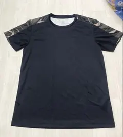 【asics】スポーツウェア Tシャツ 迷彩柄 ブラック