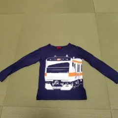 OJICO 長袖カットソー 電車柄 ネイビー