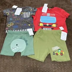 男の子西松屋 Tシャツ ハーフパンツ80㎝4点セット