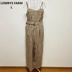 LOWRYS FARM チェック柄　サロペット