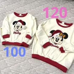 mamiさま ディズニー　トレーナー　サンタ　クリスマス　100 120 お揃い