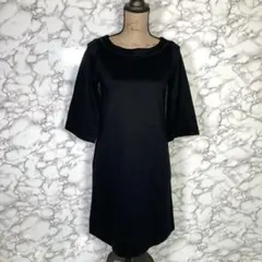 Anatelier　（38）　スパンコール刺繍シンプルワンピース　黒