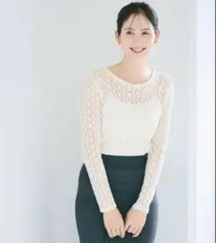 coca レース 長袖トップス