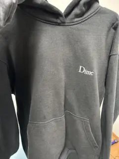 Dime ブラック フード付きパーカー S