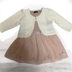 入園式　女の子　ワンピースボレロセット　80