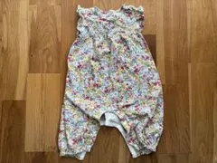 花柄ノースリーブロンパース　ユニクロ