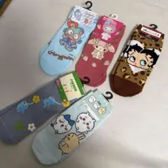 23〜25㌢　新品　靴下　5足セット　ピクミン　ちいかわ　ベティ　マイメロ