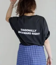 BONJOUR SAGAN 【汗染み防止】前後ロゴTシャツ　チャコール