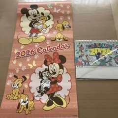 第一生命ミッキー＆ミニーカレンダー壁掛け用&卓上カレンダー各1点 2026年