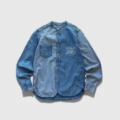 Nigel Cabourn バンドカラー シャンブレーシャツ 44のサムネイル